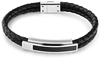 Tommy Hilfiger Jewelry Armband für Herren aus Leder Schwarze Farbe - 2790357