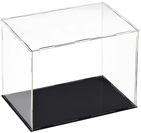 sourcing map Acryl Klar Vitrine Box Staubdichter Schutz Würfel Sammlerstück Ausstellungsbox 25x15x20cm