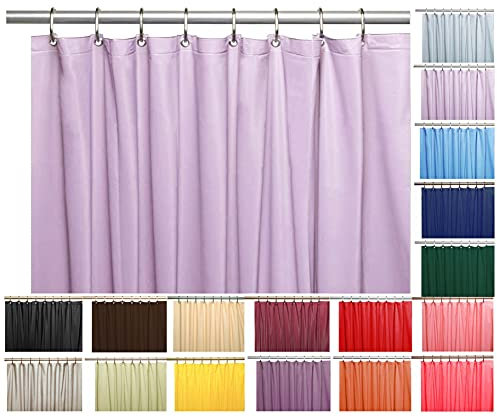 Venice Collections Eleganter, robuster Vinyl-Duschvorhang, mit 12 Metallösen, Flieder