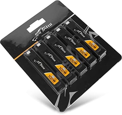 Tattu 300mAh 3.8V 75C 1S1P HV Lipo Akku Pack mit BT 2.0 Stecker für Beta Meteor65/Meteor75 (5PCS)