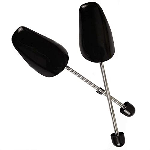 1 Pair Shoe Stretcher, Plastic Adjustable Length Practical Traditional Shoe Tree Stretcher Boot Holder Men and Women Portable Good Shape Shoe Support with Tension Spring Coil (Men-US size 7-11,Black)