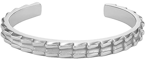 Diesel Armband Für Männer Stapelbar, Länge: 170mm, Breite: 8.4mm Silber Edelstahlarmband, DX1395040