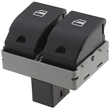 YINETTECH Reemplazo de Interruptor de Ventana Eléctrica 6Q0959858 6Q0959858A Compatible con VW Polo 9N Compatible con Fox 5Z1 Compatible con Seat Ibiza Interruptor de Ventana de Conexión de 4 Pines