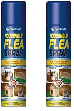 PNJB PestShield Pet Bed & Kennel Insecticide Spray, Flea, Tick, Mite & Bug Killer for Carpets, Upholstery, Hutch & Pet Bedding, Indoor Pest Control Spray for Home Use, 200ml, (2 Pcs)