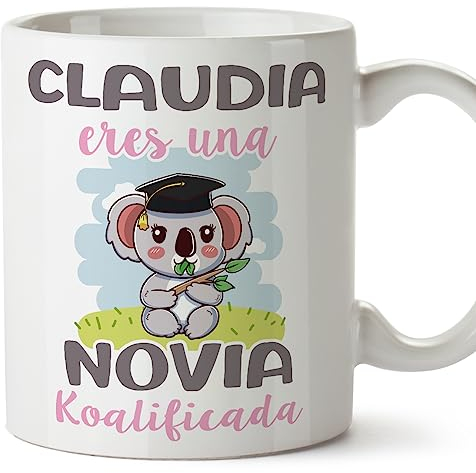 MUGFFINS Tazas Personalizadas para NOVIA - En Español - Koalificados Personalizados - 11 oz / 330 ml - Regalo personalizable original y divertido