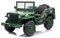 FINOOS Véhicule Voiture électrique Enfant J.E.E.P Willy's Army 24V, 3 Places, avec télécommande 2,4 GHz, 4 x Moteur 24V 200W (Vert Matcha)