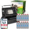 Z.M.C Riscaldamento a gas portatile 2 in 1 e fornello a gas con connettore GPL + 12 cartucce di gas 227 g, riscaldamento da campeggio 1,3 kW, riscaldatore a gas mobile per esterni con accensione