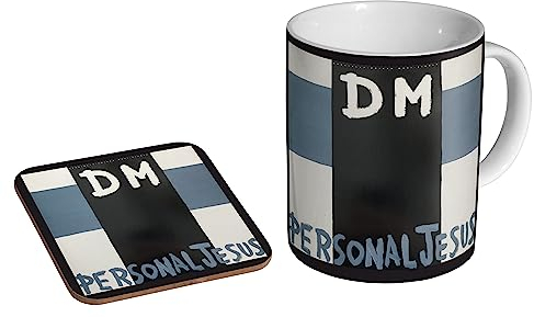 glades Depeche Mode Personal Jesus – Keramik Kaffeetasse + Untersetzer Geschenkset