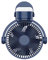 Wandmontierter Luftventilator, zirkulierender Ventilator mit LED-Lampe, tragbarer Camping-Deckenventilator, Blau