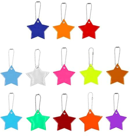 ILantule Sicherheits Reflektor Anhänger[13 Farben],Sicherheits Reflektor Anhänger,Kinder Reflektor Anhänger,Streamer-Sicherheitsreflektor,für Schultasche Rucksack Radfahren