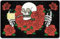 CREATCABIN Hippie-Kartenaufkleber Mit Totenkopf-Motiv,Debit-Kreditkarten-Skins,Abdeckung,Personalisierter Bankkartenschutz,Rose,Abnehmbare Folie,Wasserfest,Kratzfest Für Transport,Bankkarte,186x137mm