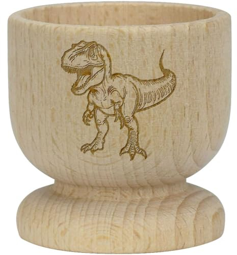 'Tyrannosaurus Rex Dinosaur' Wooden Egg Cup (EC00025790)
