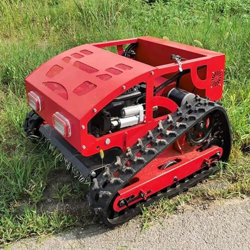 XINGLUOY Crawler Mower, Robot Lawnmower Set Gasoline Mower, Four Sroke Gasoline Lawn Mower with Remote Control, Climbs Up to 30° Incline, Lawn Care Equipment, for Farm, Home Garden, Orchard
