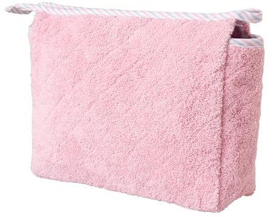 Filet - Sac de Rangement avec Fermeture éclair, Sac de Toilette de Voyage, Trousse de Maquillage Femme, Trousse de beauté en Coton, fabriqué en Italie, Rose