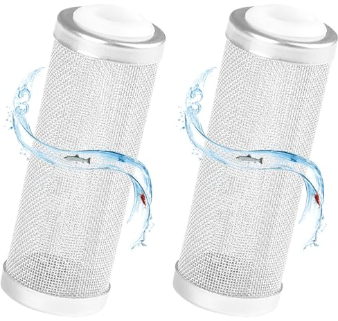 BUOSHUO 2 Stück Aquarium filterschutz 16mm,Aquarium Aussenfilter Filterschutz für Schutz fliessen Fisch Garnele,fognari e sistemi industriali