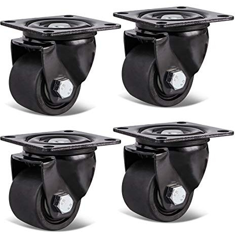 Lenkrollen, Hochleistungs-Lenkrollen für Möbel, Industrielle Plattenspieler, Ersatzrollen für Werkbänke, Wagen, Schränke, Pflanzkübel, Geräte, Doppellager, 4 Stück/Universal/75 Mm