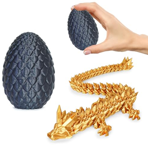 Olee Odee Kleine Dracheneier 3D-gedruckte Fidget-Spielzeuge für Erwachsene Überraschungsgeschenke für Kinder Freunde Kollegen Geburtstag Halloween Weihnachten Ostern Festgeschenke (glänzend Schwarz)