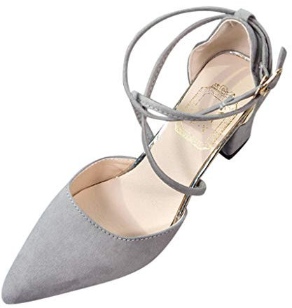 Scarpe Donna Eleganti Tacco Basso Estive Punta Chiusa Scarpe col Tacco Donna Elegante Classiche Scarpe da Sposa Comode Scarpe da Sera da Donna Tacchi Alti a Spillo per Matrimoni e Feste