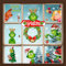 Aoiuenok Grinch Weihnachtsaufkleber,9 Blatt Grinch Fensteraufkleber,Grinch Fensterdeko,Doppelseitige Grinch Deko,Weihnachtsaufkleber für Zuhause Schule Party Fensterdeko