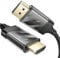 JSAUX Cable 4K DisplayPort a HDMI, 4K @60Hz/2K @120/1080P@120 Unidireccional [Dorado, trenzado, funda de aluminio] DP-PC a HDMI Monitor Compatible con Lenovo, HP, Dell, AMD, NVIDIA-2m