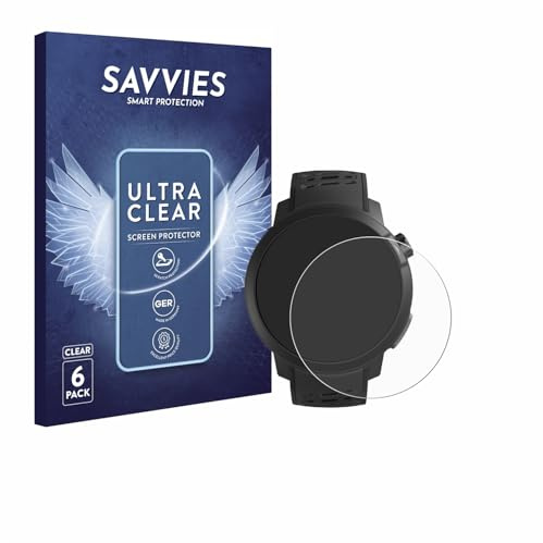 Savvies Schutzfolie für Coros Pace Pro | 6 Stück Transparenter Displayschutz Made in Germany Ultra-Klar Displayschutz-Folie