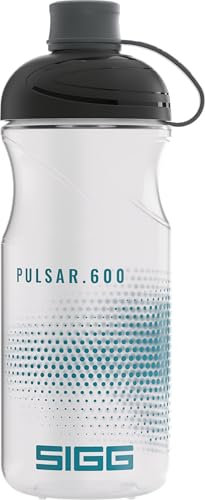 SIGG - Fahrrad Trinkflasche - Pulsar Transparent - Quetschbar - Spülmaschinenfest - Federleicht - Auslaufsicher - BPA-frei - Sport & Fahrrad Zubehör - Transparent - 0,6L