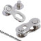 Aifrymne 2 Pairs of 12-Speed Bike Chain Link Connectors - Durable Quick Link Tool-Free Installation, Reusable Silver Steel Bicycle Missing Links for Mountain and Road Bikes