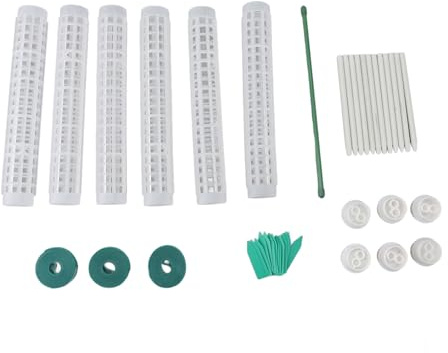 6pcs Kunststoffmoosstangen für Monstera kleine mittelgroße Kletterpflanzen 10 Zoll Stapelbare Pflanzenstütze für Innenpflanzen im Freien im Freien