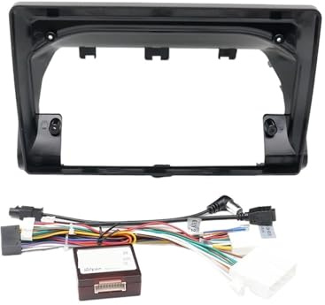 Autoradio-Rahmen Radioblende Set Fit Für Renault Sandero 2021 LHD 10 Zoll Auto Rahmen Fascia Adapter Canbus Box Decoder Android Radio Dash Panel(Frame Cable Canbus)