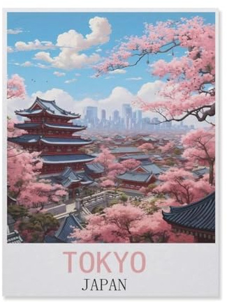Jigsaw Puzzle 1000 Piece，Tokyo Japan，Adult Puzzle DIY Kit Wood Puzzle Modern Home Decor Unique Gift（38x52cm）-FK28