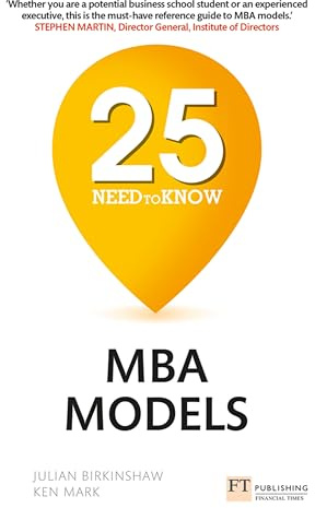 25 Need-to-Know MBA Models
