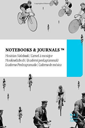 Notenpapier A6 Notebooks & Journals, Fahrräder (Vintage-Kollektion), Pocket: (Musiknotizbuch, Musiknotenheft, Notenblock, Notenheft) Soft Cover (10.16 x 15.24 cm)