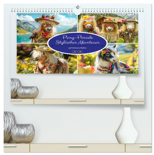 Pony-Parade. Stylisches Abenteuer auf kleinen Hufen (hochwertiger Premium Wandkalender 2026 DIN A2 quer), Kunstdruck in Hochglanz: Lassen Sie sich von ... Welt der Fashion entführen! (CALVENDO Tiere)