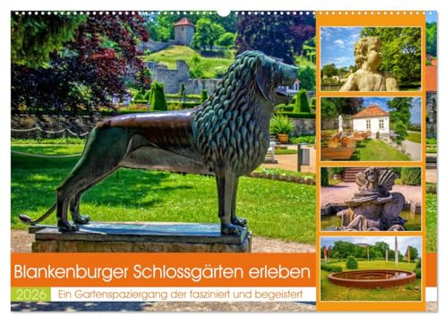 Blankenburger Schlossgärten erleben (Wandkalender 2026 DIN A2 quer), CALVENDO Monatskalender: Zu Besuch in einer Gartenlandschaft voller Schönheit und Harmonie (CALVENDO Orte)