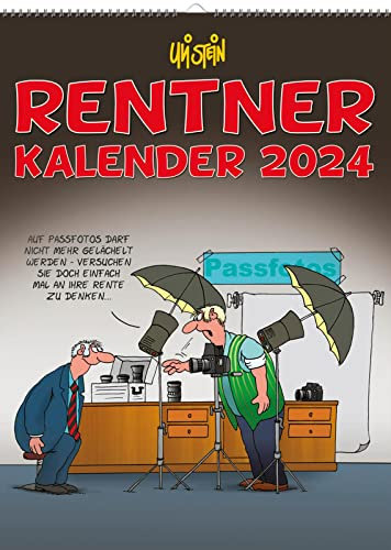 Uli Stein Rentnerkalender 2024: Monatskalender für die Wand: Terminplaner zum Aufhängen für den Ruhestand (Uli Stein Kalender 2024)