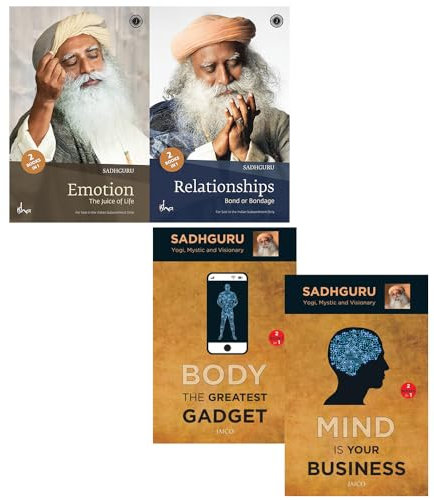 Sadhguru Jaggi Vasudev Collection 2 Books Set (Emotion and Relationships (2 books in 1) & Mind is Your Business / Body the Greatest Gadget (2 books in 1))