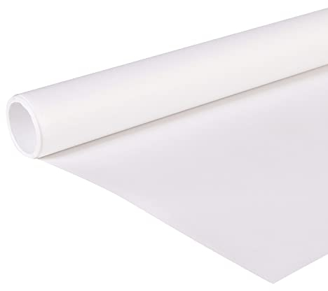 Clairefontaine 95751C - Rolle farbiges, gerilltes Kraftpapier 65g, 3x0,70m, ideal für Verpackungen und Bastelprojekte, Weiß, 1 Rolle