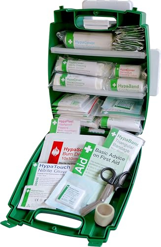 Safety First Aid Group Evolution Plus Workplace First Aid Kit BS 8599 Compliant, Small | Small for 1-25 Persons, with Wall-Mounting Bracket