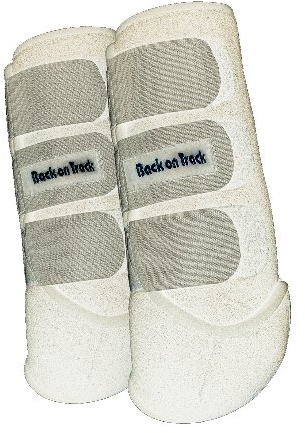 Back on Track Therapeutic Horse Exercise Boots for Front Legs, White, Large