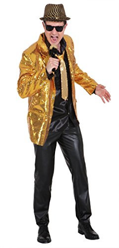 NET TOYS Show Jacket Gold Paillettenjacke Glitzer Jacke Pailletten Showtime Showmaster Glitzerjacke Showjacket Glitzerjacke M 48/50