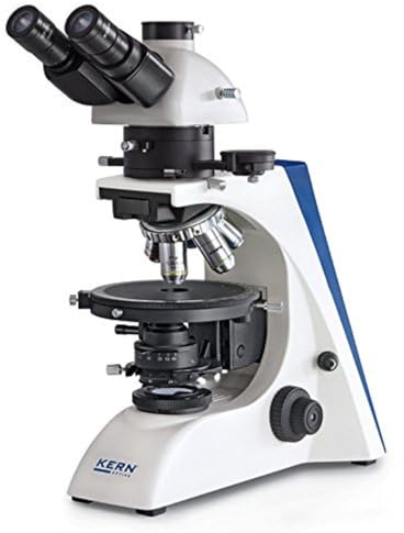 KERN Optics Polarisierendes Mikroskop für den flexiblen und professionellen Anwender, Infinity, Binokular Tubus, 6V/20W Halogen, Durchlicht