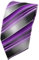 TigerTie Designer Krawatte in lila flieder anthrazit silber grau gestreift - Tie Binder
