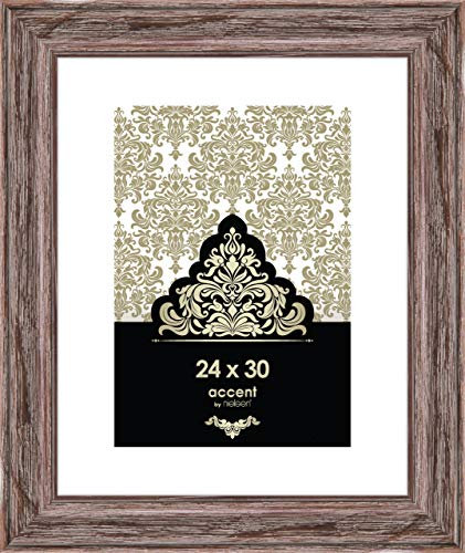 accent by nielsen Bilderrahmen, 24 x 30 cm, Holz, Braun, Rahmen zum Aufhängen im Hoch- & Querformat, Echtglas, Vintage