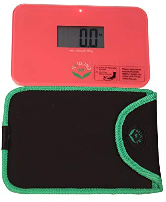 NewlineNY Kleinster Reise Personenwaage mit Schutzhülse (Erdbeer-Eis)