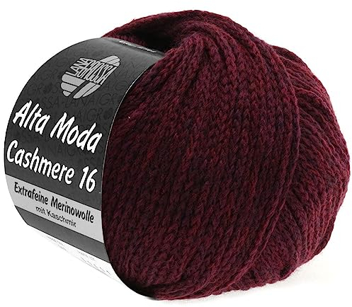 LANA GROSSA Alta Moda Cashmere 16 | Feinste 16 Mikron Merinowolle mit Kaschmiranteil | Handstrickgarn aus 78% Schurwolle (Merino) 12% Kaschmir & 10% Polyamid (Nylon) | 50g zum Stricken | 110m Garn 27