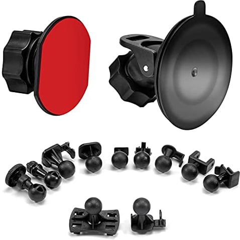 Dash Cam Suction Cup & Glue Adhesive Mount for Dash Cam, Come with 10+ Different Joints Compatible with TOGUARD, apeman, Yi, Mibao, SuperEye, Modohe, DuDuBell, Crosstour and Other Dash Cameras