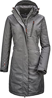 Killtec Damen Funktionsparka Mit Abzippbarer Kapuze Alisi, anthrazit, 46, 32730-000