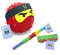 Nislai® Ninja Pinata Set | Ideal für Ninja Party | Pinata Geschenk | Geburtstag | inkl. Stock & Augenmaske | Farbe wählbar: grün, schwarz, blau, rot