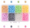 Craftdady Lot de 12 500 perles rondes en verre Ceylan de 2 mm de diamètre - Couleurs mélangées - Pour loisirs créatifs, fabrication de bijoux
