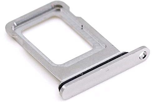 SIM-Kartenhalter passend für Apple iPhone 12 Pro, iPhone 12 Pro Max Silber Halter Tray Schlitten mit mungoo Displayputztuch